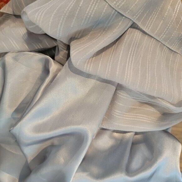 NEW Laundry Shelli Segal Mini Dress Women's Silk Gray Sz 10 Fairycore - Picture 7 of 11